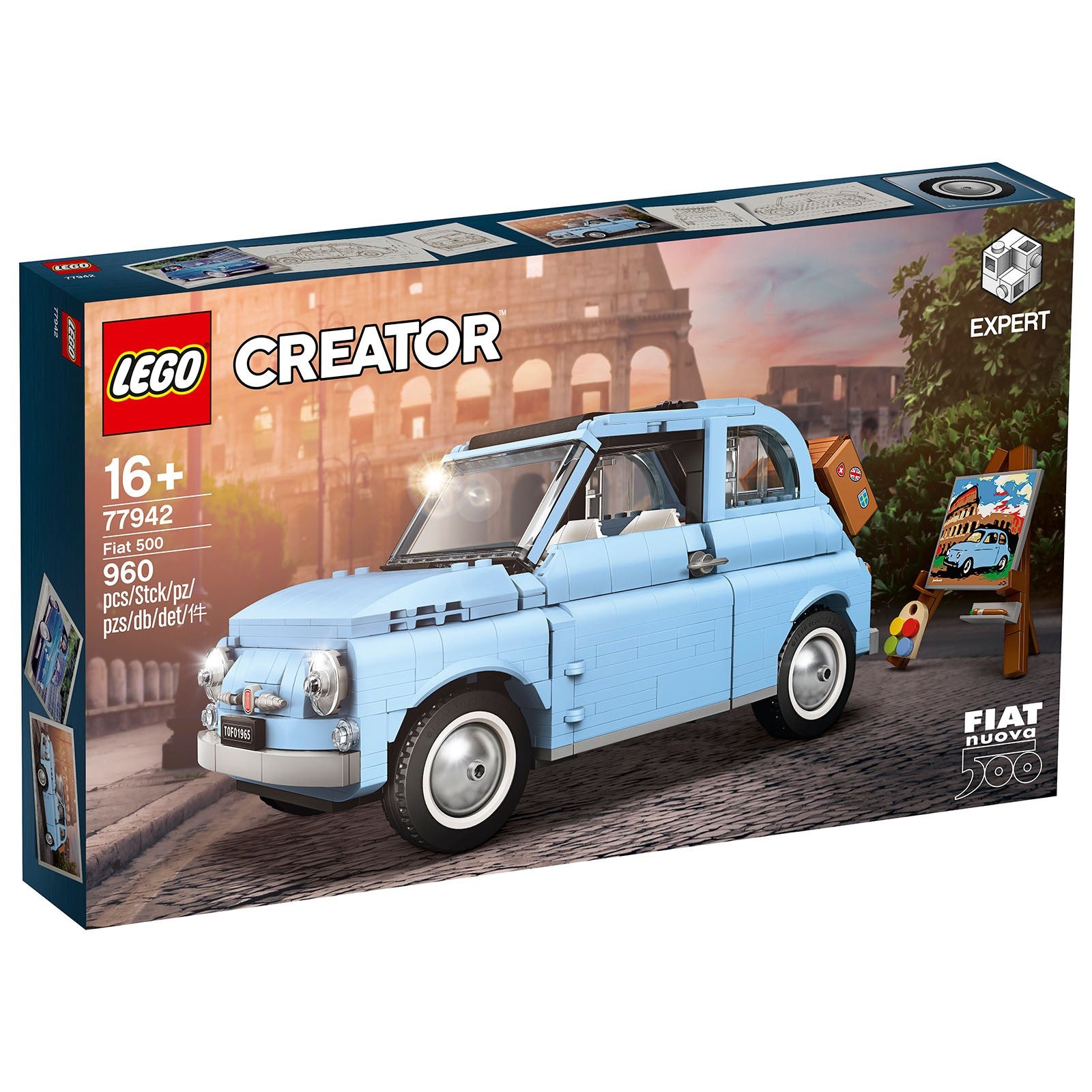 Lego Exclusive 77942 Fiat 500 (blue) – Brikkehuset