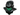 Minifigure, Headgear Ninjago Wrap with Jagged Shoulders with Green Face Mask Pattern