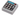 Tile 1 x 1 with Groove with Keypad Buttons, Medium Azure Screen and Red Light (Calculator) Pattern
