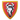 Minifigure, Shield Triangular Short with Silver and Black Adric Bull on Dark Red Background Pattern