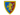 Minifigure, Shield Triangular Short with Yellow Lion with Raised Foot on Blue and Red Background with Border Pattern