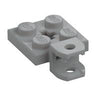 Plate Special 2 x 2 with Towball Socket, Short, Flattened with Holes and Axle Hole in Center