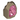 Rock 1 x 1 Geode with Molded Glitter Trans-Dark Pink Crystals Pattern