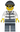 Police - Jail Prisoner 86753 Prison Stripes, Dark Bluish Gray Knit Cap, Mask