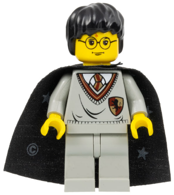 Harry Potter - Gryffindor Shield Torso, Light Gray Legs, Black Cape with Stars