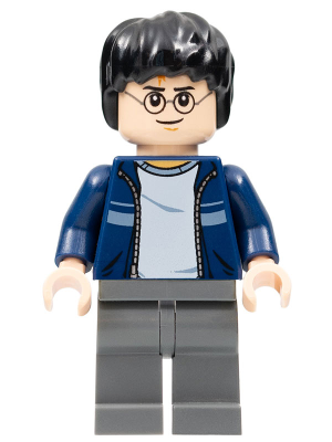 Harry Potter - Dark Blue Open Jacket with Stripe, Dark Bluish Gray Legs
