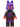 Wolf Mask Warrior - Dark Purple and Red Mask, Neck Bracket