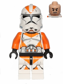 Clone Trooper, 212th Attack Battalion (Phase 2) - Orange Arms, Dirt Stains, Scowl