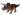 Dinosaur Triceratops with Reddish Brown Back