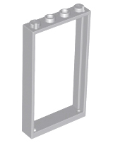 Door, Frame 1 x 4 x 6 with 2 Holes on Top and Bottom